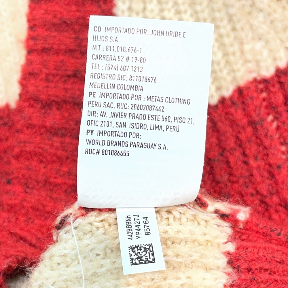 American Eagle Outfitters Red and Cream Wide-Stripe V-Neck Cardigan Size: XS - Picture 7 of 7